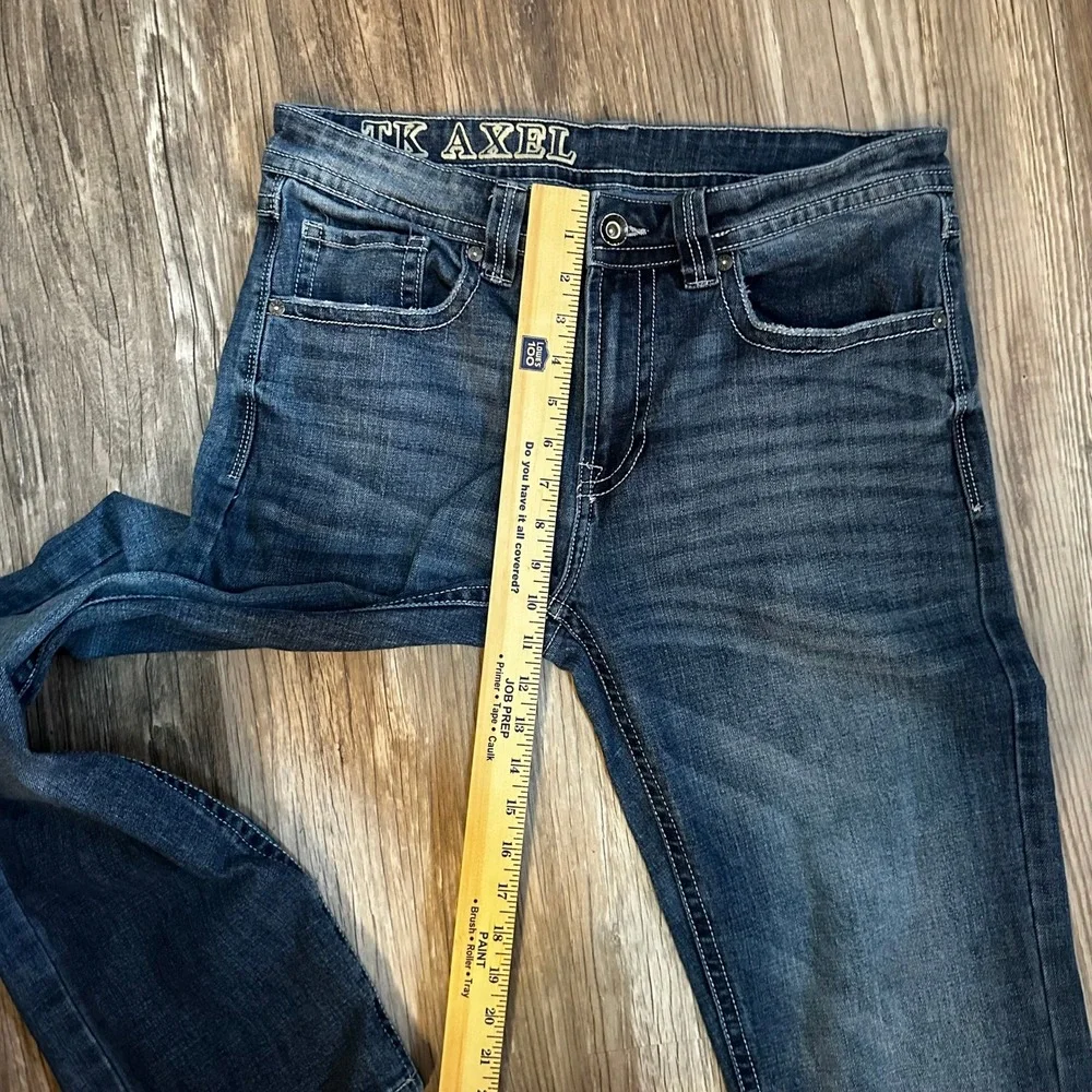 TK‎ Axel Mens Jeans W32 L30 Blue Denim Relaxed Fit Straight Leg Color Harbor